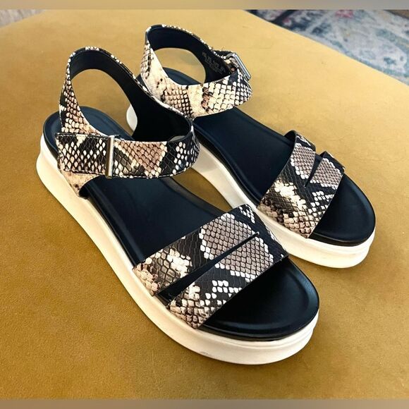 FRANCO SARTO Essie Python Sandals 7.5 - Picture 1 of 9